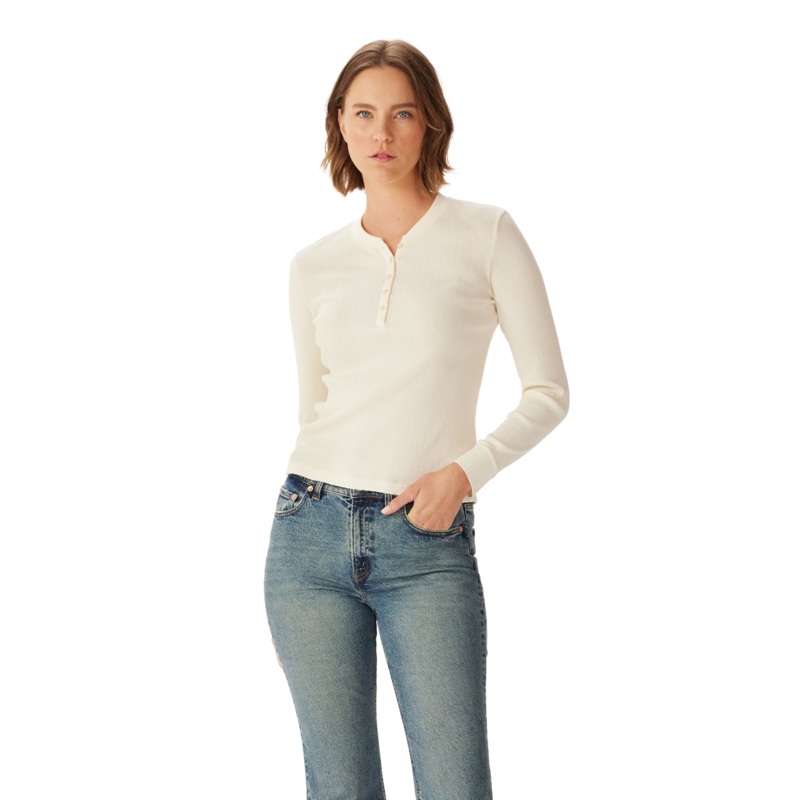 R.M.Williams – Avoca Ribbed Henley – Ivory