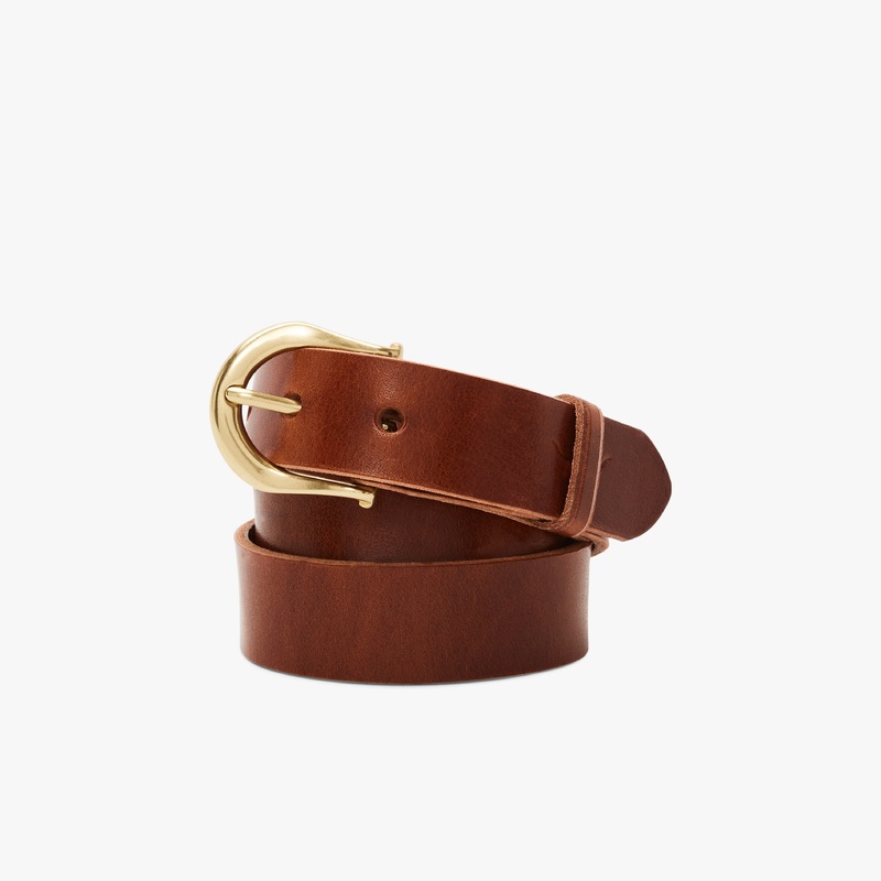 R.M.Williams – Highbury Belt – Antique Brass Hardware – Tan