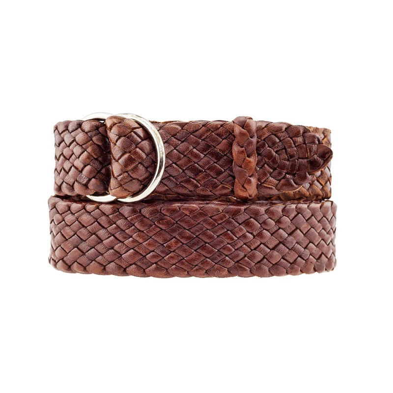 Badgery Belts – Queenslander Plaited Chrome Ring Belt – Tan