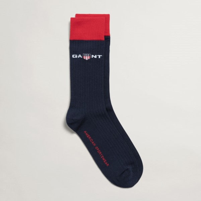 GANT – Sport Socks – Grey/Navy | Navy/Red