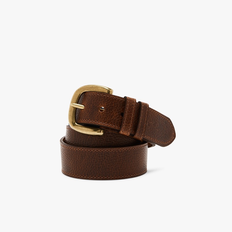 R.M.Williams – Risden Belt –  Antique Brass Hardware – Tan