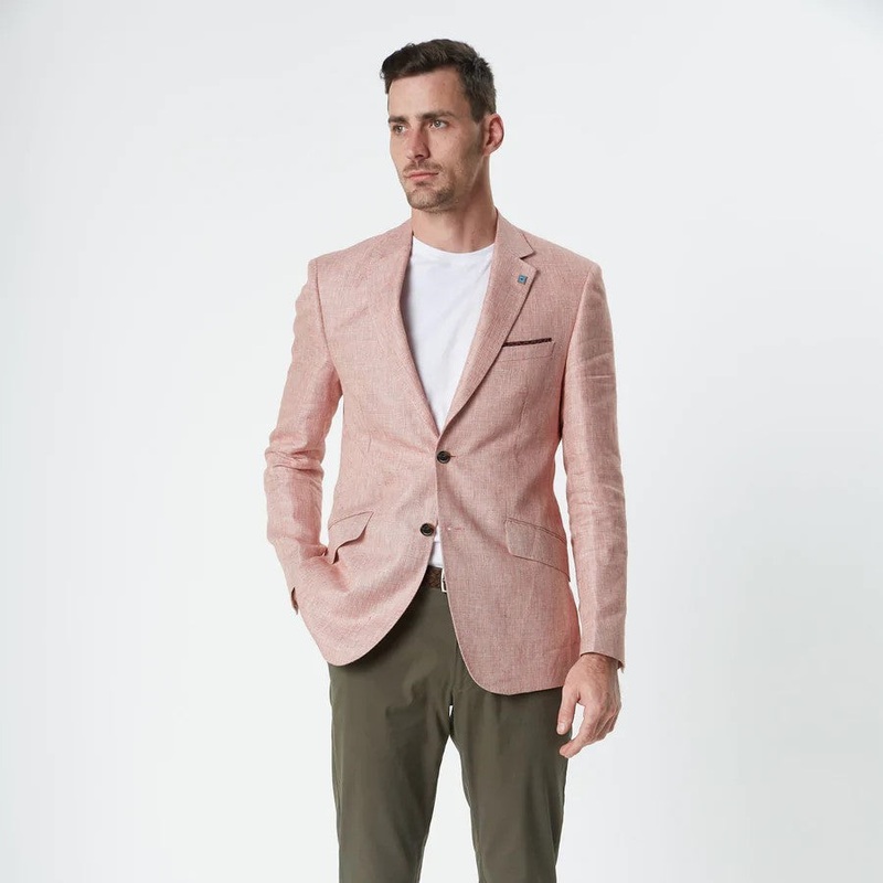 Wolf Kanat – Linen Blazer – Caspian Red