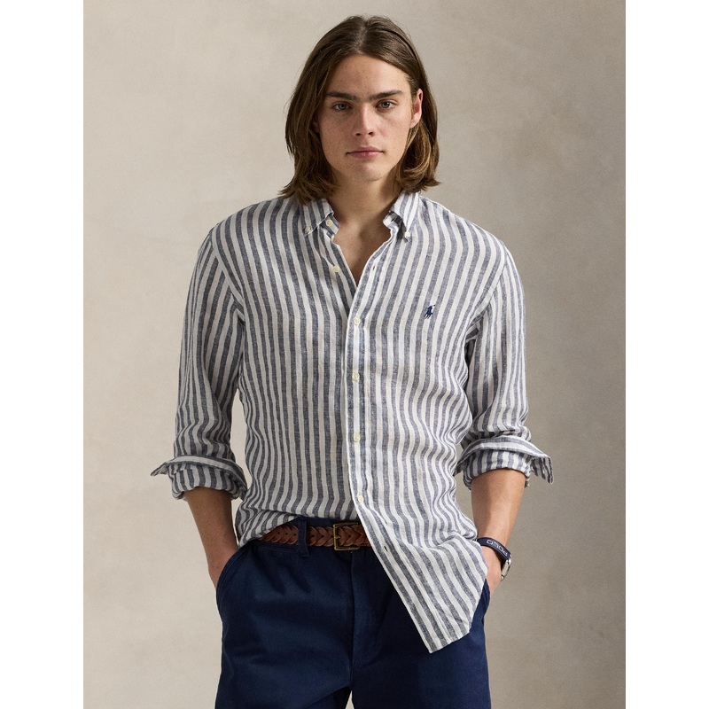 Polo Ralph Lauren – Linen Shirt – also in Big & Tall – Navy White