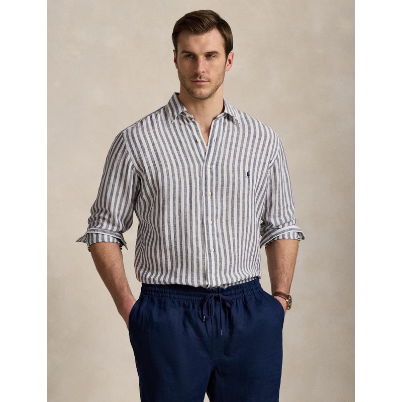 Polo Ralph Lauren – Linen Shirt – Big & Tall – Navy White