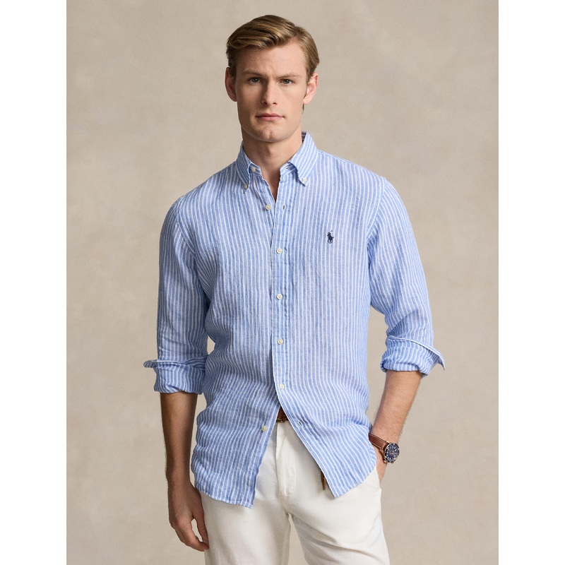 Polo Ralph Lauren – Linen Shirt – Stripe – Blue White
