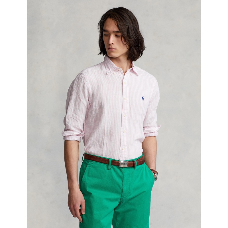 Polo Ralph Lauren – Linen Shirt – Stripe – Pink White